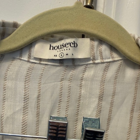 House of CB Cream Striped Long Sleeve Dress - Picture 7 of 9